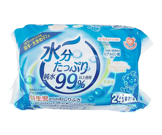 Plenty of moisture, 99% or more pure water. Wet wipes for newborns. 1 pack (80 sheets x 3 bags) 1 pack (80 sheets x 3 bags)