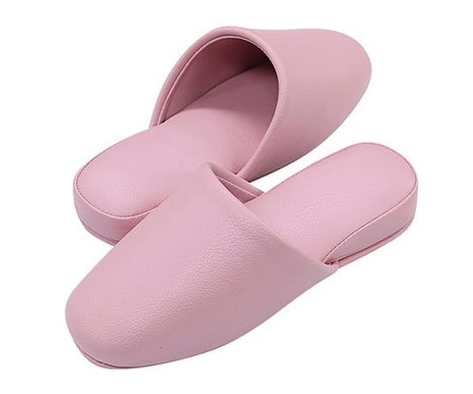 スリッパ（抗菌カラーテンダー・6足入）　前閉じ　ピンク 1袋(6足入)