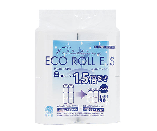 Toilet paper ECO ROLL ES 8 rolls x 12 packs ES90 1 box (8 rolls x 12 packs)