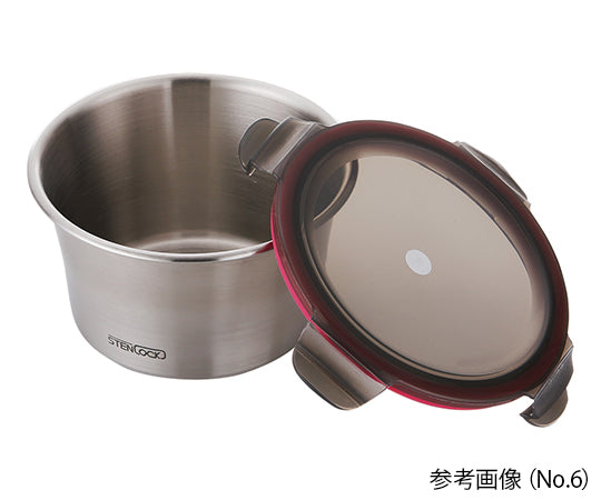Stainless steel round container 640mL No.5 1 piece