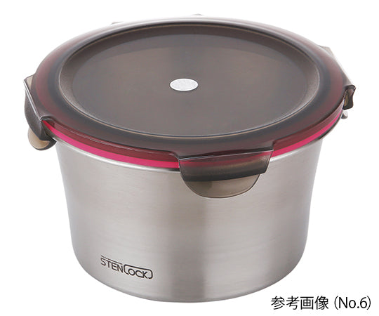 Stainless steel round container 640mL No.5 1 piece