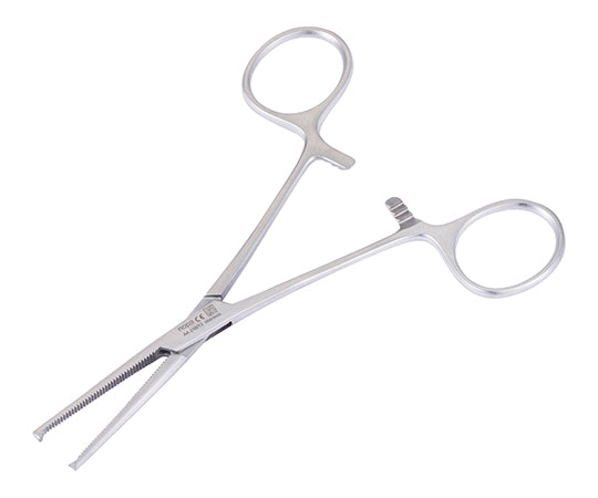Coffel Hemostatic Forceps with hooks, straight, 130mm, AA 216/13, 1pc