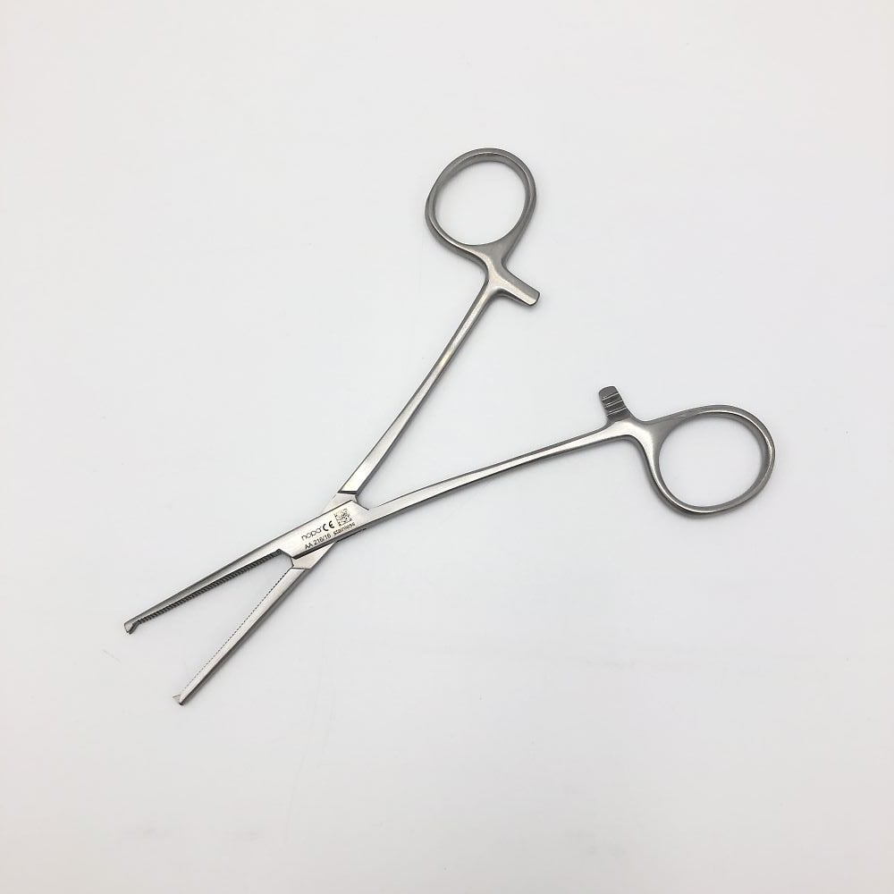 Coffel Hemostatic Forceps with hooks, straight, 160mm, AA 216/16, 1pc