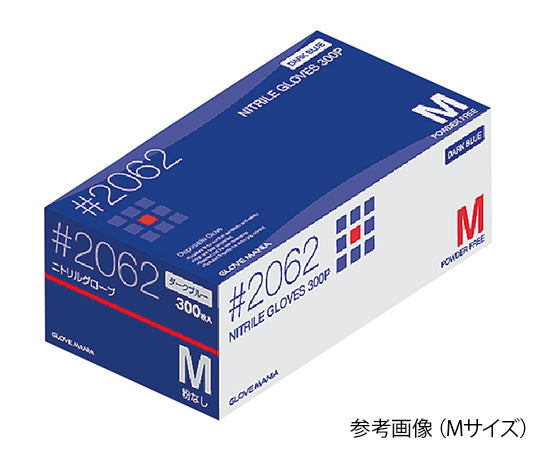 ニトリル使いきり手袋（パウダーフリー）　M　300枚入　2062BM 1箱(300枚入)