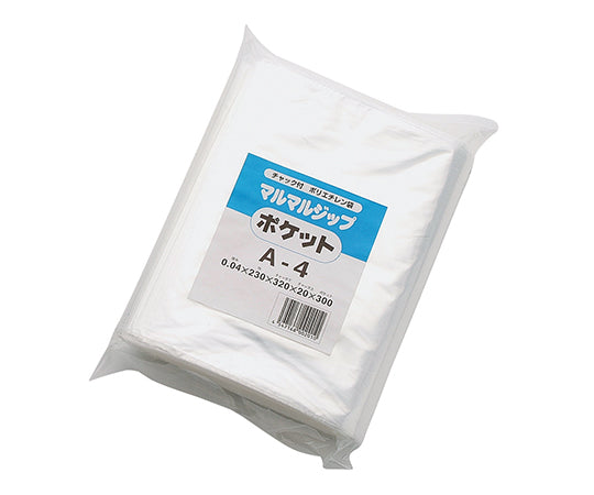 Zipper bag with pocket (with outer pocket) 230×320×300 1 bag (100 sheets) A-4P 1 bag (100 sheets)