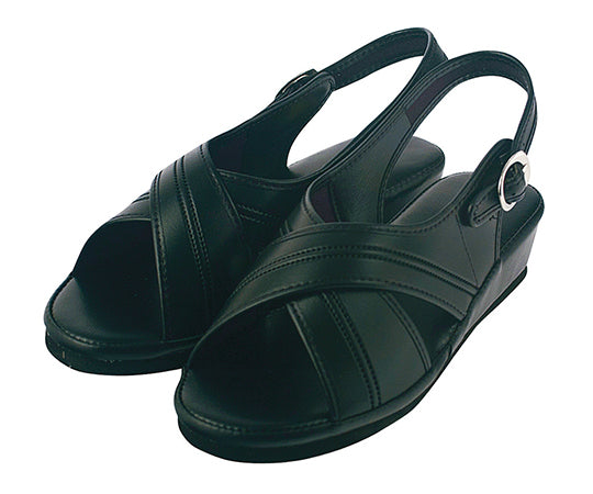 Cross sandals Black S FR-412 1 pair