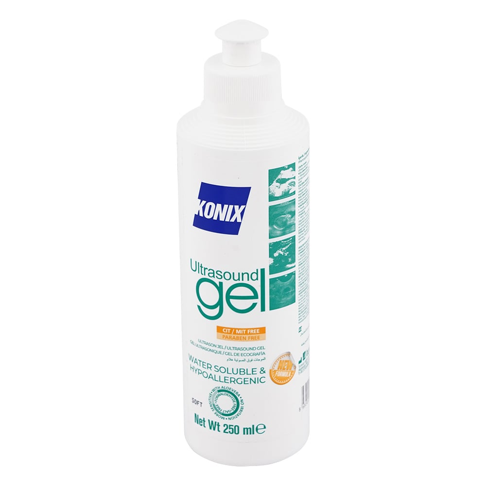 KONIX Ultrasound Gel (Ultrasound Examination Gel) Soft, Transparent, 250mL, T1540.101.0002, 1 Bottle