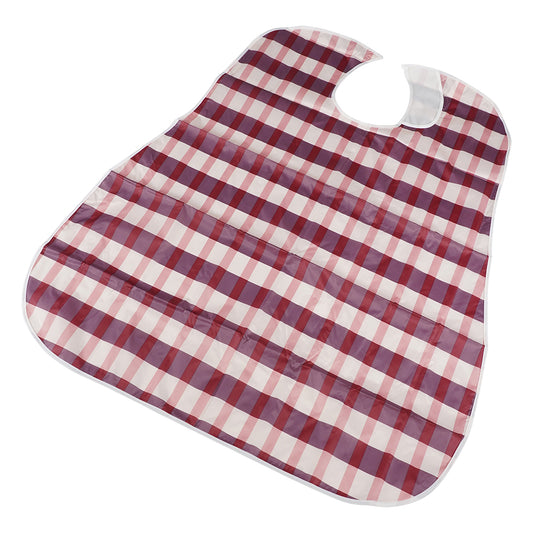 ソフラピレンエプロン ボーダーチェック ピンク　102300 1枚