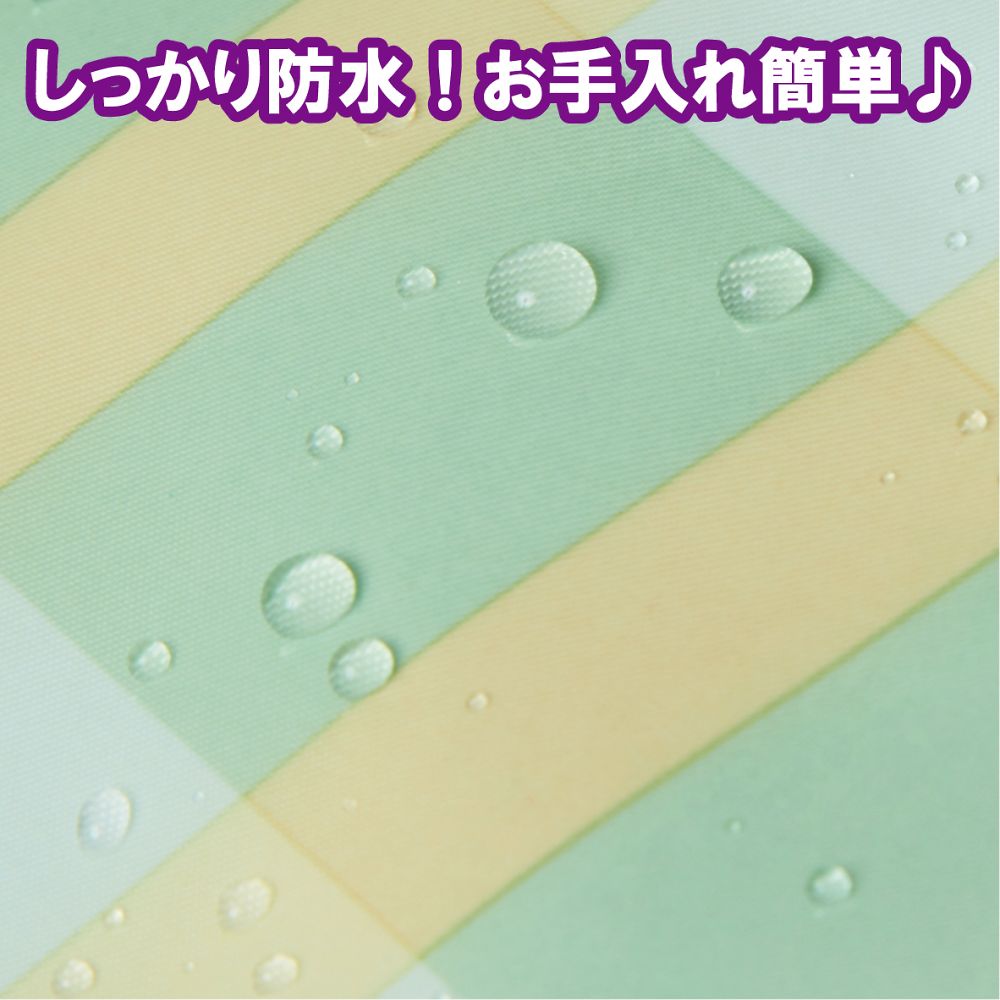 ソフラピレンエプロン ボーダーチェック グリーン　102301 1枚