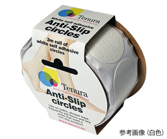 Anti-slip stickers, round, Φ40, white, 72 sheets, T/AQUA/C-WHITE, 1 roll (72 sheets)