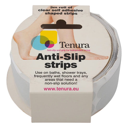 Anti-slip stickers, rectangular, 200 x 20, clear, 30 sheets per pack, T/AQUA/S-CLEAR, 1 roll (30 sheets per pack)