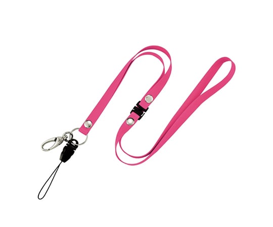 消毒できるストラップ　ピンク　NX-205P-PK 1本