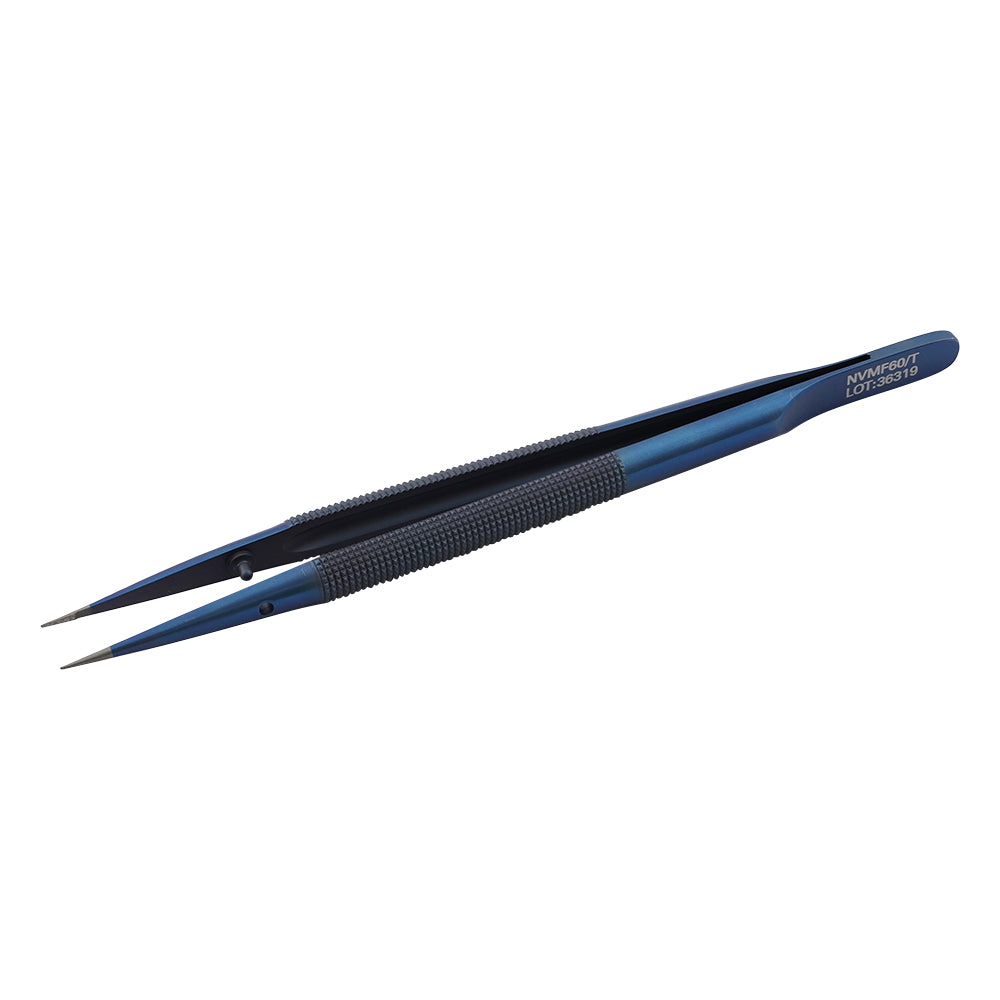 ラウンドハンドルマイクロピンセット（チタン製）　直　NVMF 60/T 1個
