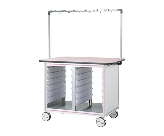 IV work table (face-to-face type, single frame) Pink TB12-2LP 1 unit