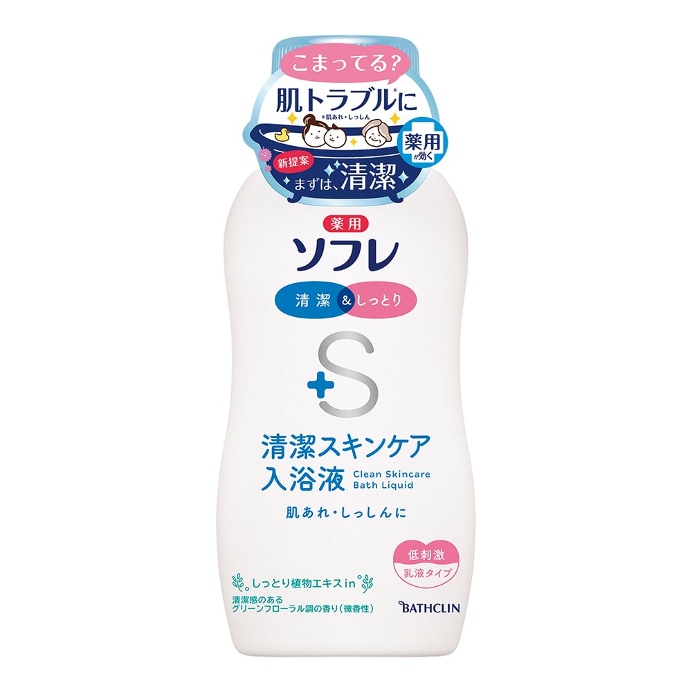 약용 소후레 청결 스킨 케어 입욕액 그린 플로랄 풍의 향기 본체 병 720mL 1개