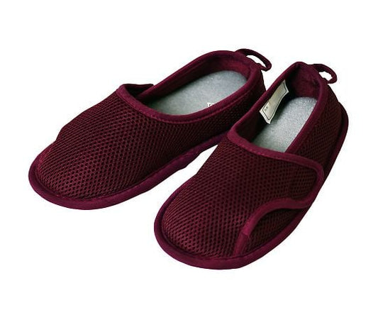 Supportive room shoes (closed toe type) Wine M B00206 1 pair