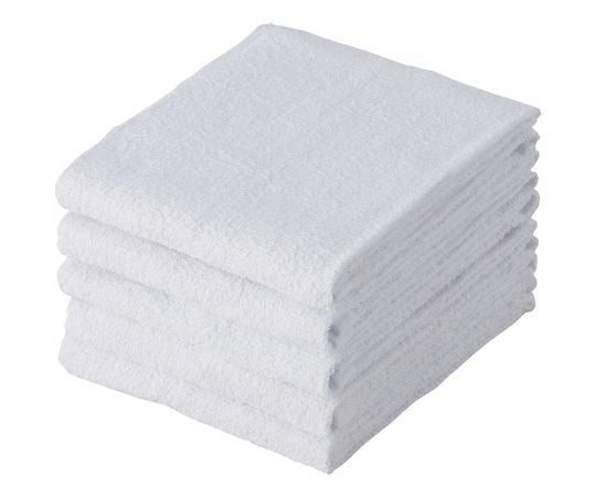 Light color face towels, set of 5, white, 571180, 1 bag (5 pieces)