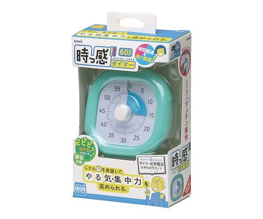 Toki-Sapo Time-Sensing Timer Mint Blue LV-3062-MB 1 piece