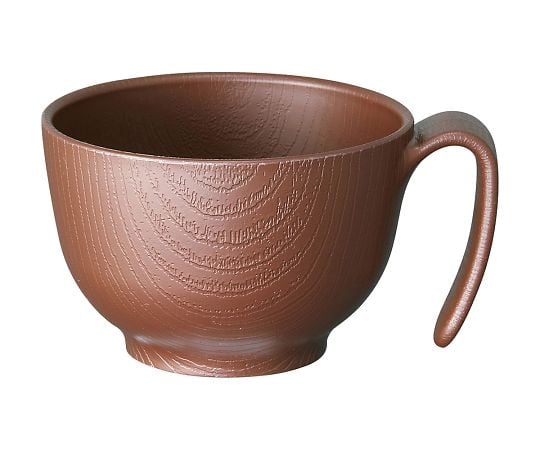 Wood grain easy to hold bowl with handle, brown, NBLS1H, 1 piece