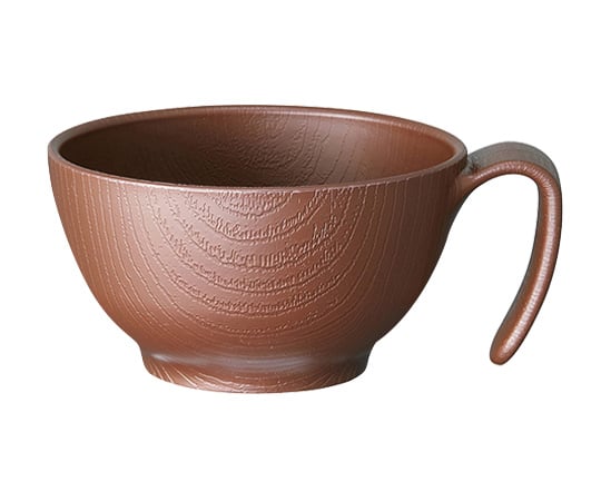 Wood grain easy to hold dishware Soup bowl with handle Brown NBLS2H 1 piece