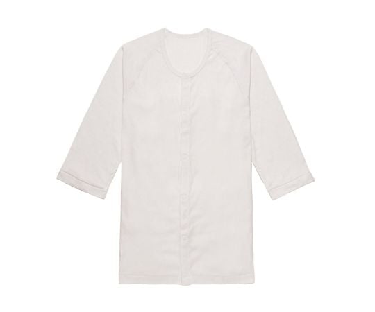 らくらく前開きワンタッチ肌着　紳士用（七分袖）　ホワイト　L　7505-1 1枚