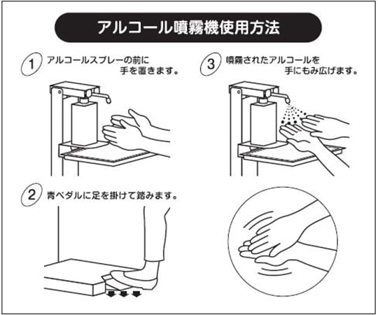 足踏み消毒ボトルスタンド　YS-01 1個