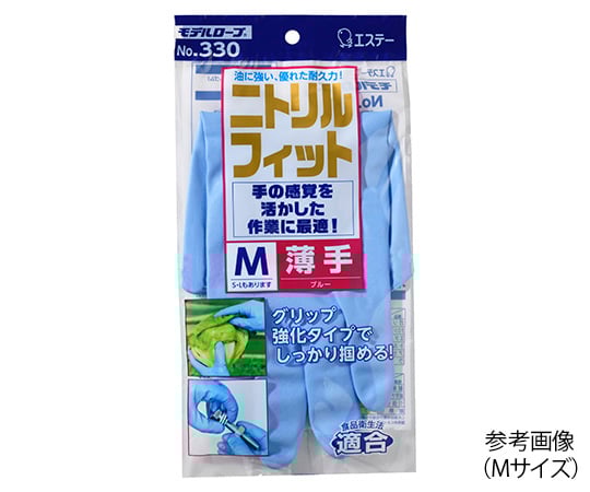 Nitrile Fit Thin Model Robe Blue M No.330 M 1 pair
