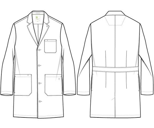 THE　WHITE　COAT　メンズ白衣（ミニマリストシリーズ）　LL相当　5151-L 1枚