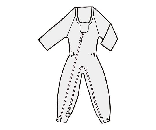 つなぎねまき　ビンテージツイル　WファスナーII型ホックカバー付　千鳥ブルー　L　4600 1枚