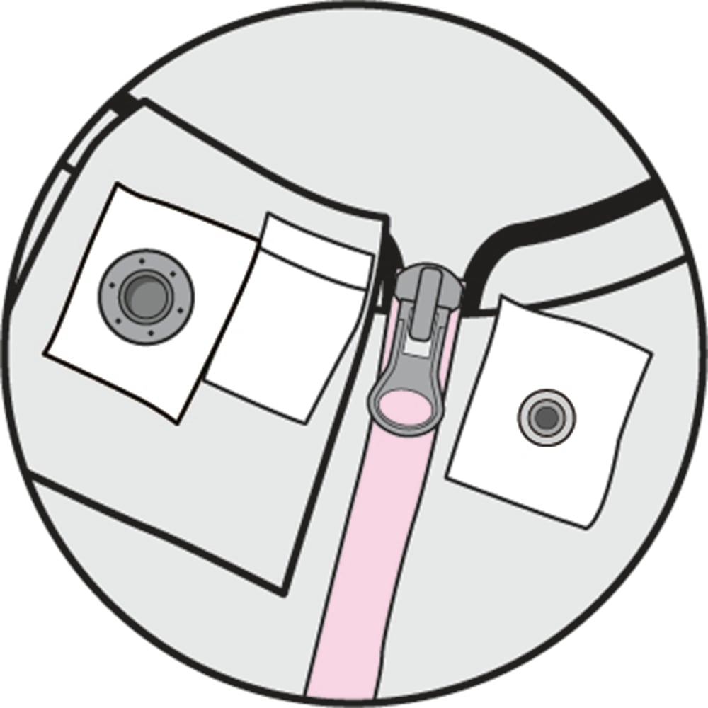 つなぎねまき　ビンテージツイル　WファスナーII型ホックカバー付　千鳥ブルー　L　4600 1枚