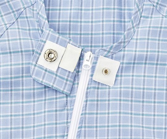 つなぎねまき　ビエラ　WファスナーII型ホックカバー付　ブルー　L　4300 1枚