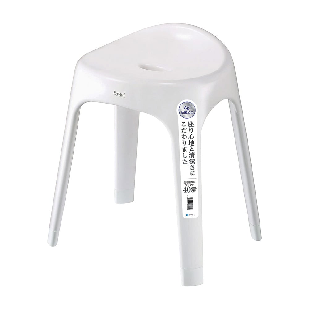 風呂イス Emeal ホワイト 380×295×450mm　S40 1個