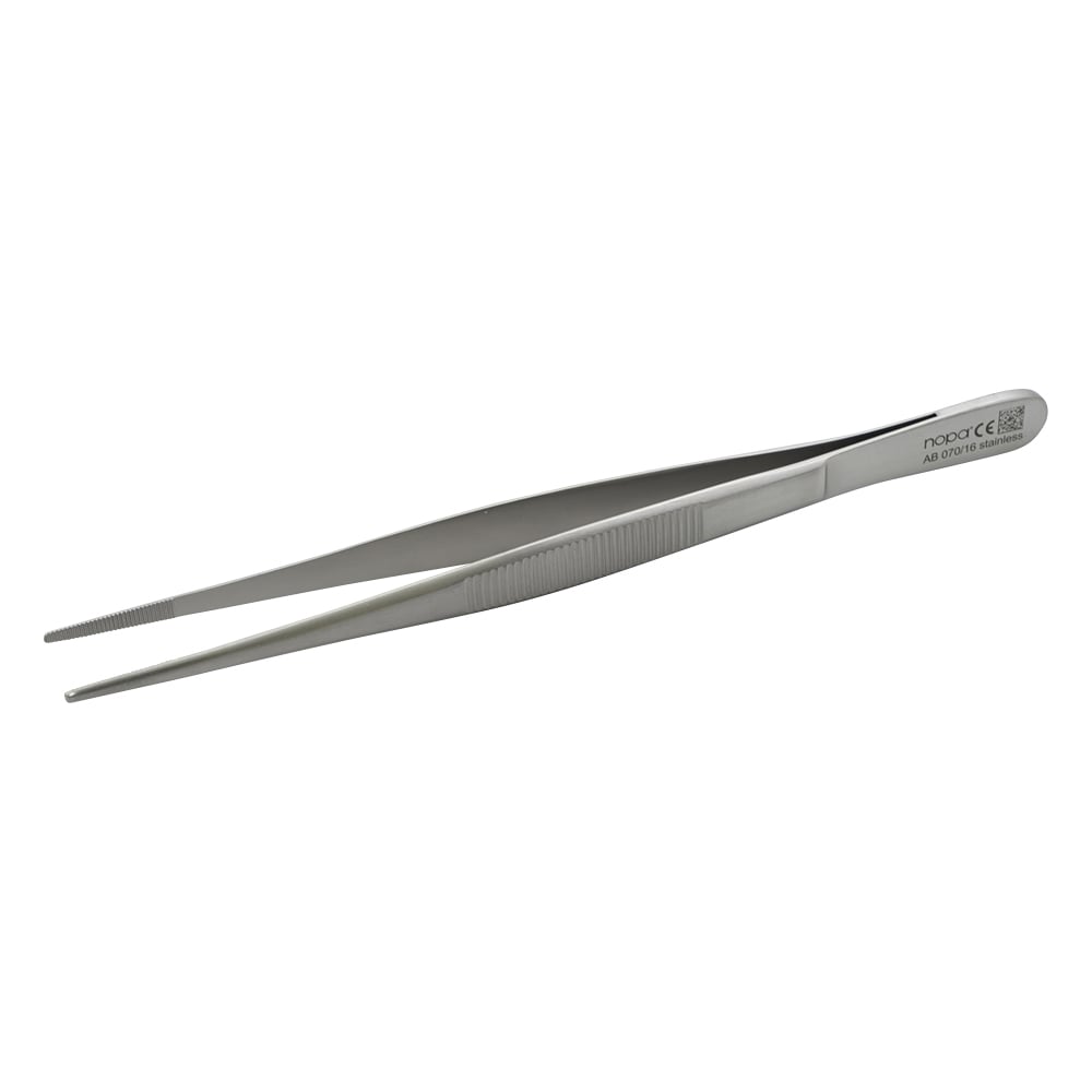 Surgical tweezers, hookless, straight (thin), 160mm, AB 070/16, 1 piece