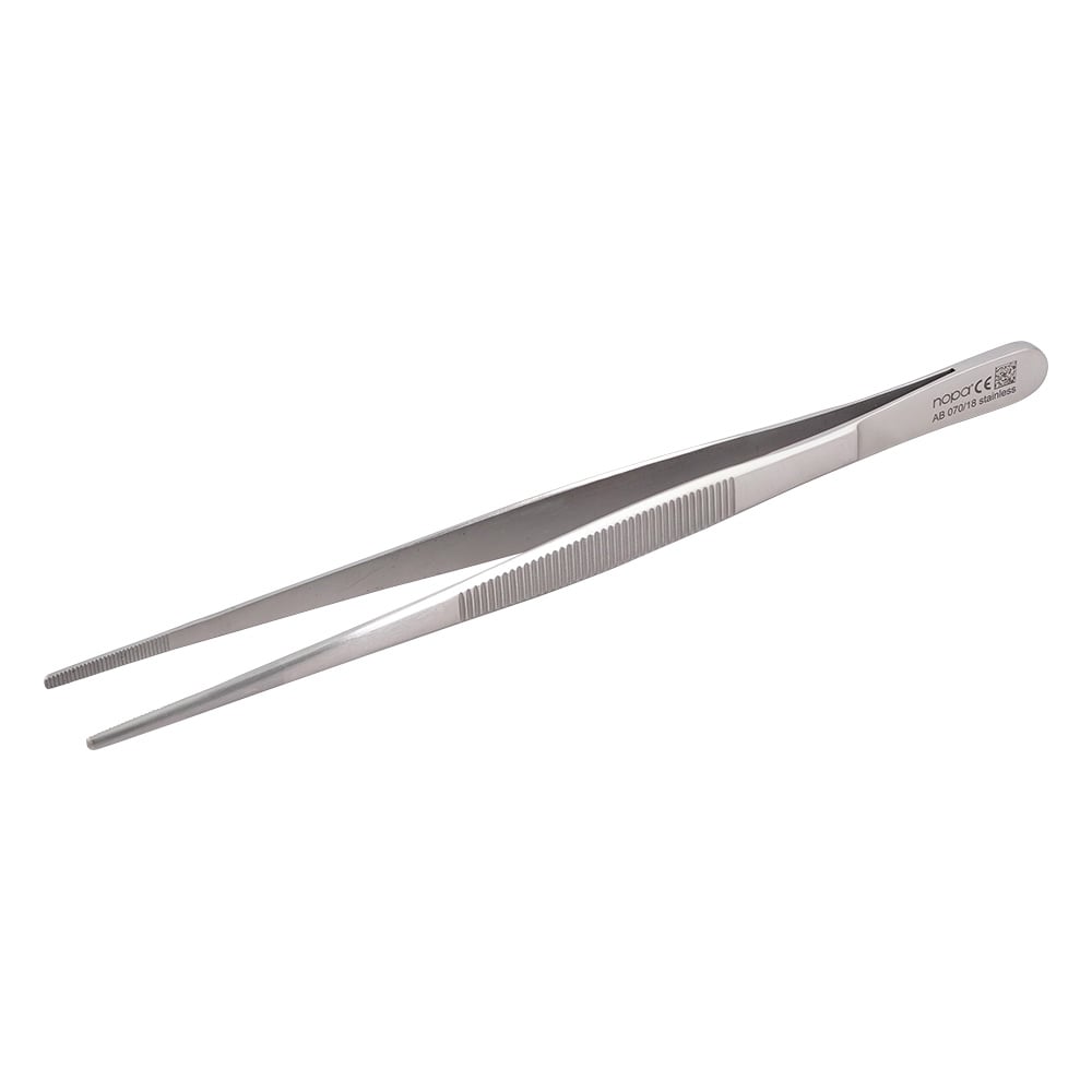 Surgical tweezers, hookless, straight (thin), 180mm, AB 070/18, 1 piece