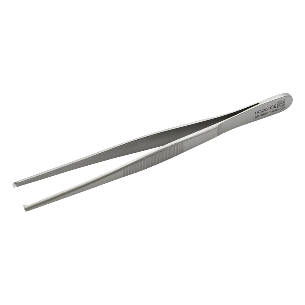 Tissue tweezers with hook, 1x2 claws, 130mm, AB 060/13, 1 piece
