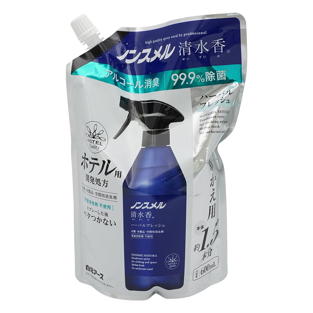 ノンスメル清水香　詰替用　ハーバルフレッシュの香り　600mL　01398-0 1袋