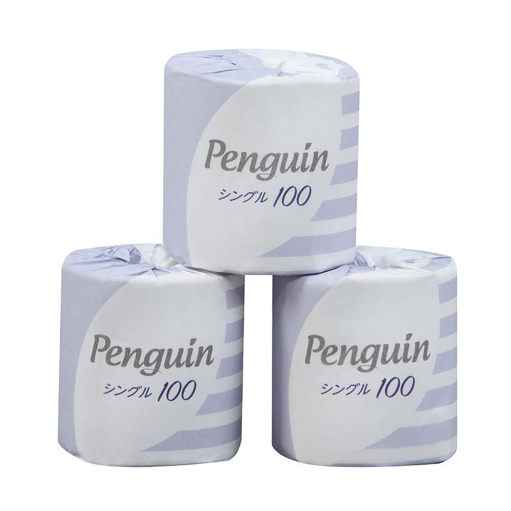 トイレットペーパー シングル100（Penguin・ペンギン）1箱（1巻×80包入） 1箱(1巻×80包入)