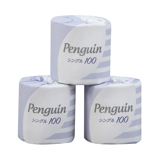 トイレットペーパー シングル100（Penguin・ペンギン）1箱（1巻×80包入） 1箱(1巻×80包入)