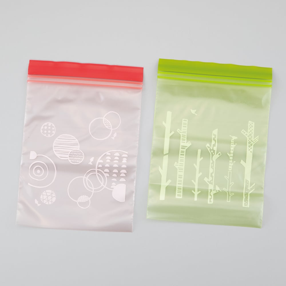 Choice Zipper Bags (Zipper Bags) S (A6) Red/Yellow Green 1 Box (50 Pieces) 1 Box (50 Pieces)