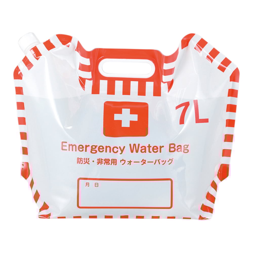 防災・非常用ウォーターバッグ 7L レッド・ブルー・グリー 3枚入　BM-9337 1箱(3枚入)