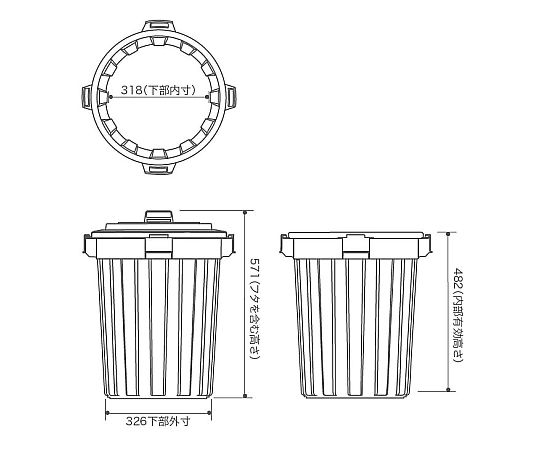 폴리페일(PE 폴리에틸렌제・블루) NO.45 본체 P45NB 1개