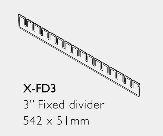 Partition for emergency cart [LUXE] (for upper level, horizontal) X-FD3 1 piece