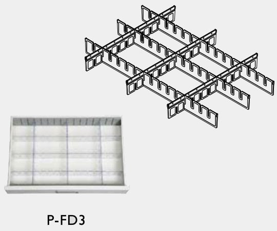 구급 카트[LUXE]용 칸막이판 세트(상단용) P-FD3 1식