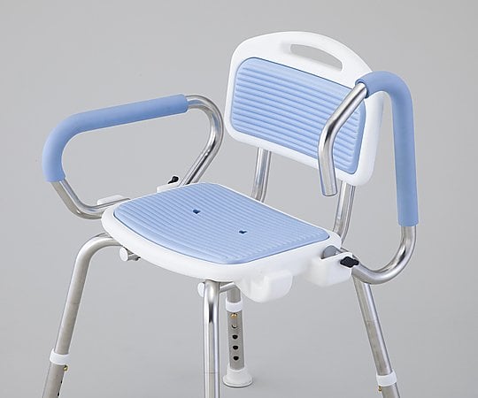 업무용 샤워 의자(스테인리스 프레임) 팔꿈치 부착/블루 1 다리