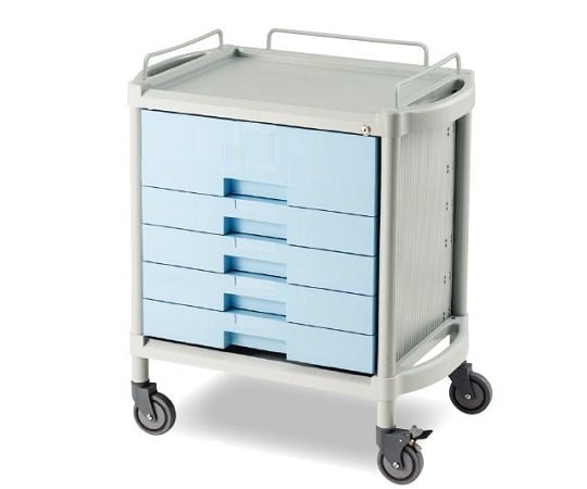 ユーティリティカート 鍵付き 浅型4段 深型1段　YDS-301 1台