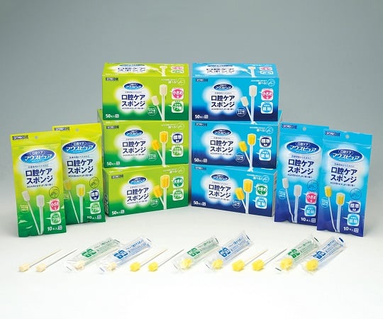 口腔ケアスポンジ (マウスピュア(R)) 紙軸M･ふつう 500本　039-102072-00 1箱(50本×10袋入)