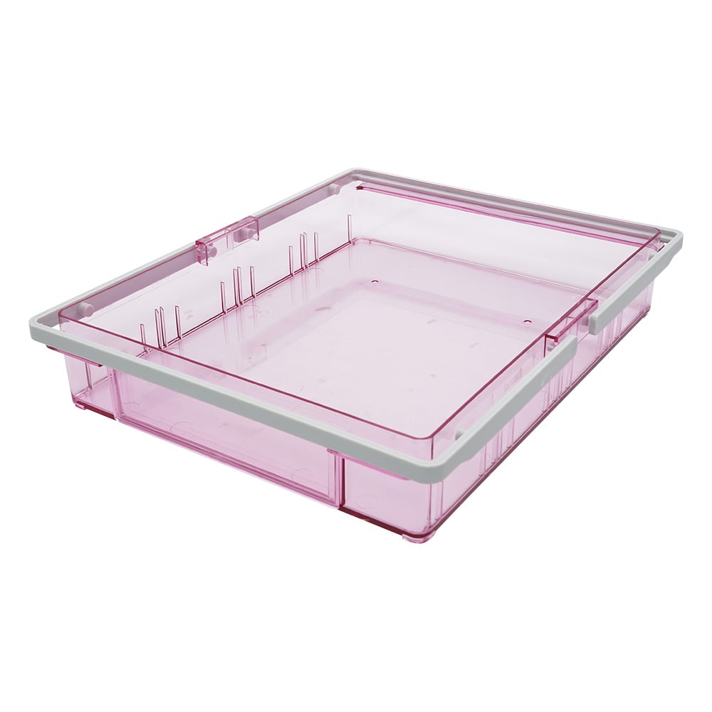 Combination medication box with handle, pink, 1 piece