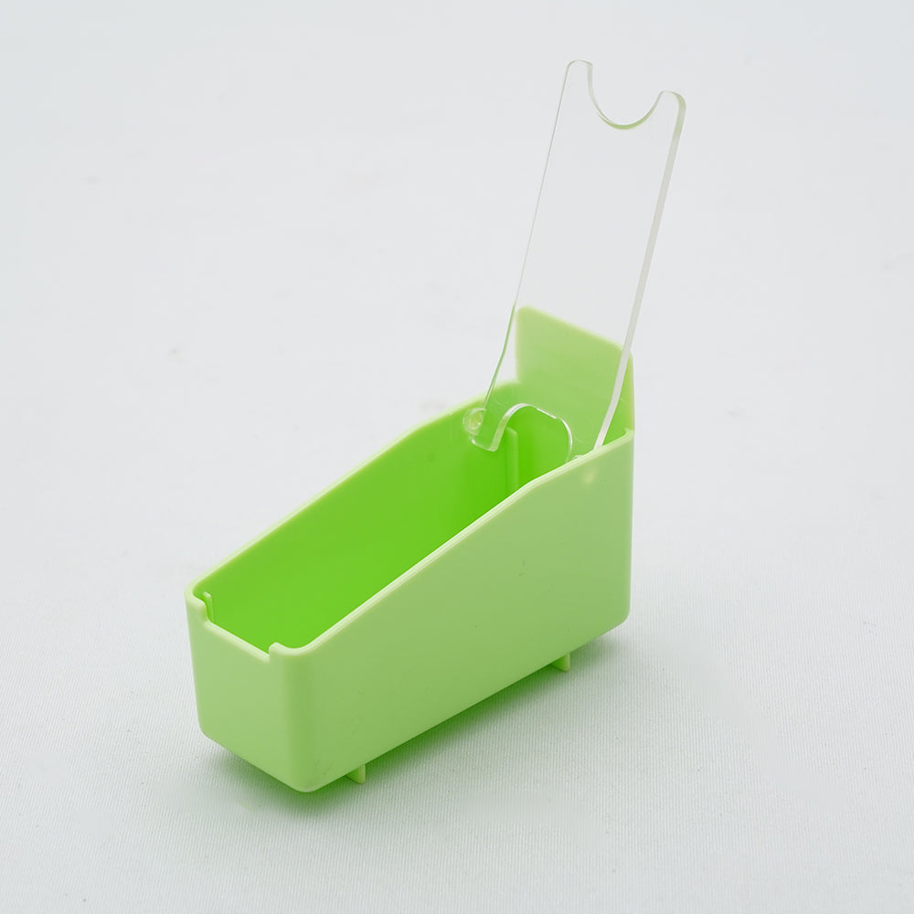Combination medication box with lid, small, green, 1 piece
