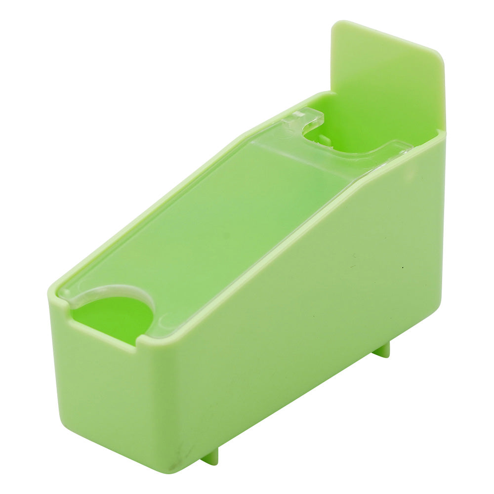 Combination medication box with lid, small, green, 1 piece