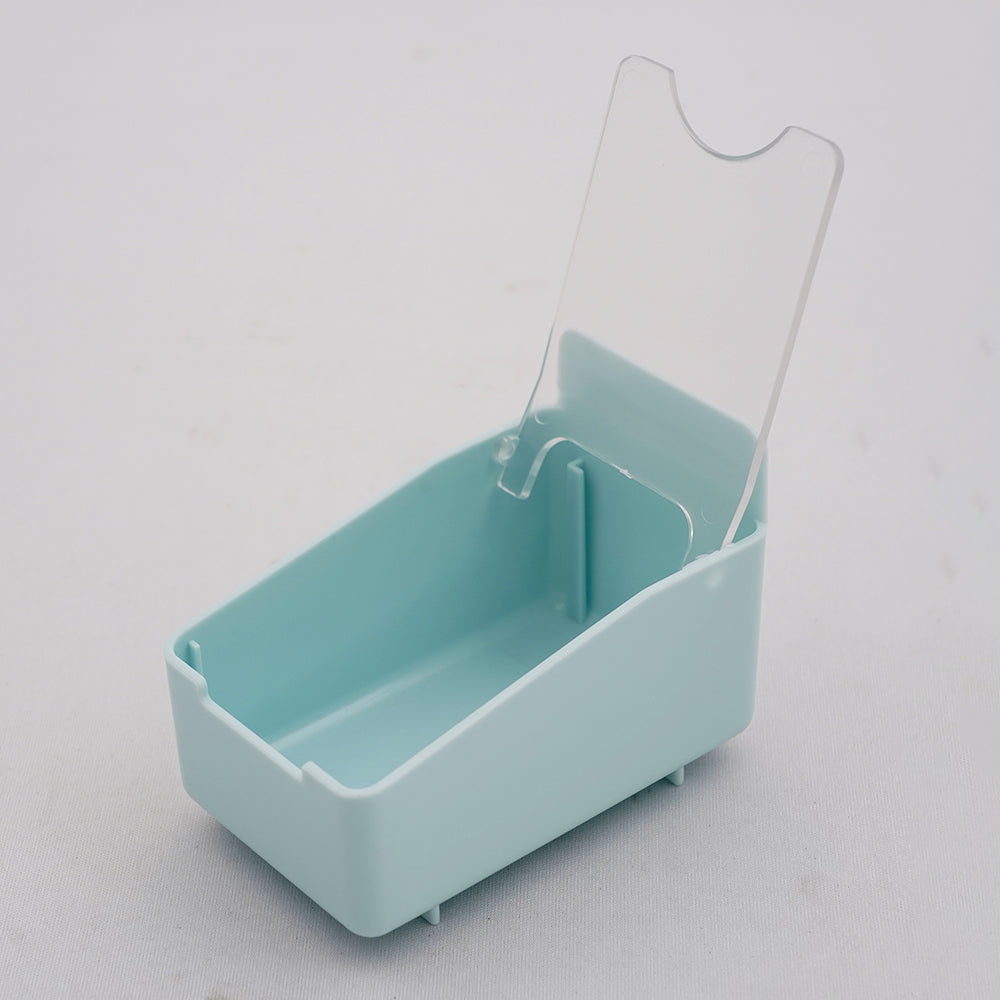 Combination medication box with lid, large, blue, 1 piece